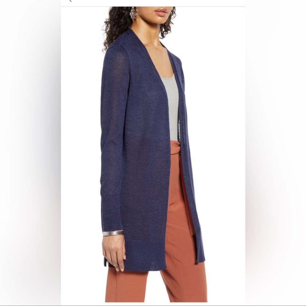 Side Slit Cardigan In Navy Peacoat
Size XS - Picture 3 of 14